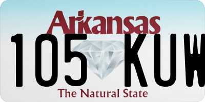 AR license plate 105KUW