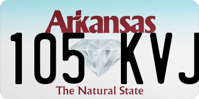 AR license plate 105KVJ