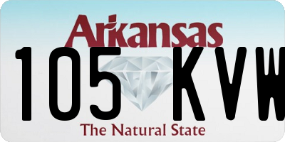 AR license plate 105KVW