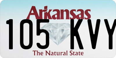 AR license plate 105KVY