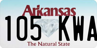 AR license plate 105KWA