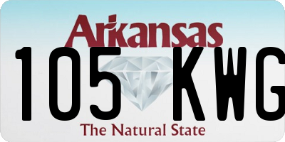 AR license plate 105KWG