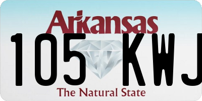 AR license plate 105KWJ