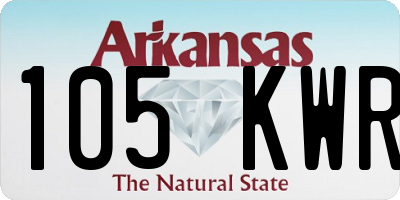 AR license plate 105KWR