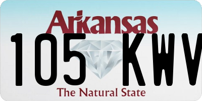 AR license plate 105KWV