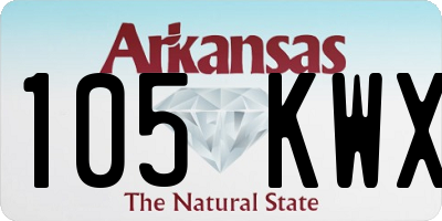 AR license plate 105KWX