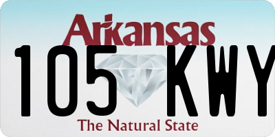 AR license plate 105KWY
