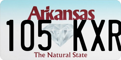 AR license plate 105KXR