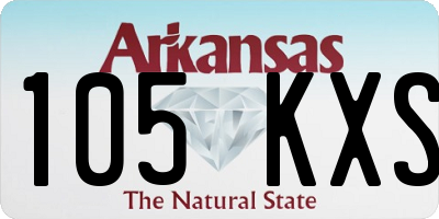 AR license plate 105KXS