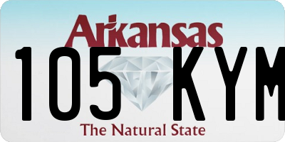 AR license plate 105KYM