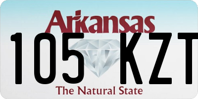 AR license plate 105KZT
