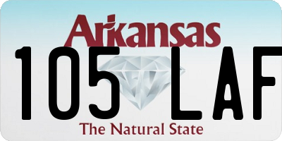 AR license plate 105LAF