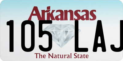 AR license plate 105LAJ