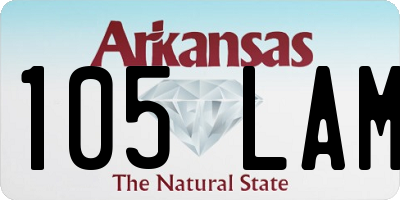 AR license plate 105LAM