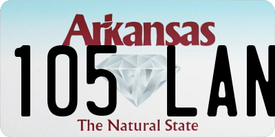 AR license plate 105LAN
