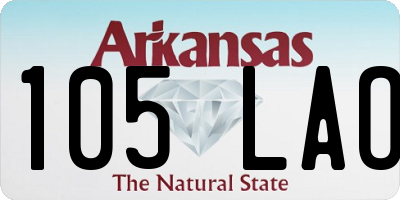 AR license plate 105LAO