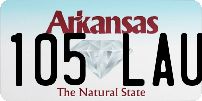 AR license plate 105LAU