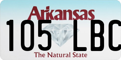 AR license plate 105LBC