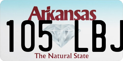 AR license plate 105LBJ