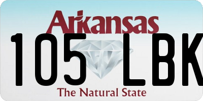 AR license plate 105LBK