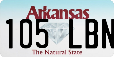 AR license plate 105LBN