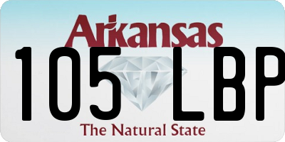 AR license plate 105LBP