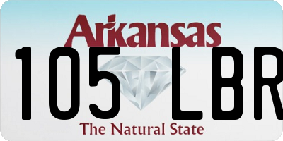AR license plate 105LBR