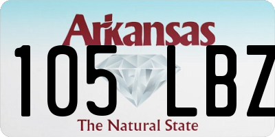 AR license plate 105LBZ