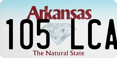 AR license plate 105LCA