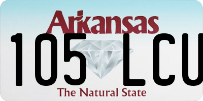 AR license plate 105LCU