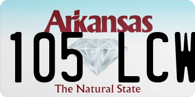 AR license plate 105LCW