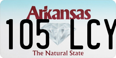 AR license plate 105LCY