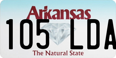 AR license plate 105LDA