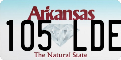 AR license plate 105LDE