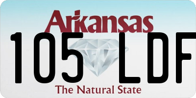 AR license plate 105LDF