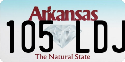 AR license plate 105LDJ