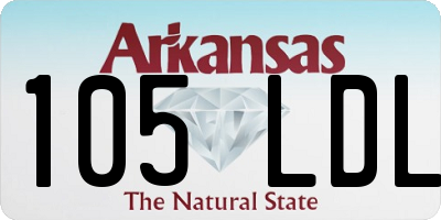 AR license plate 105LDL