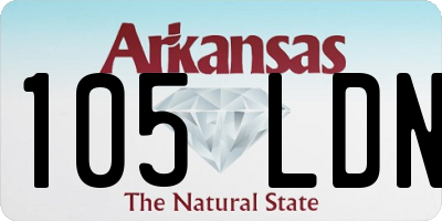 AR license plate 105LDN