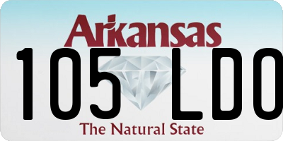 AR license plate 105LDO
