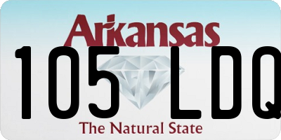 AR license plate 105LDQ