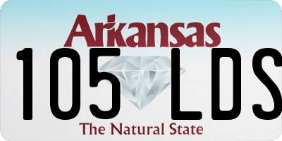 AR license plate 105LDS