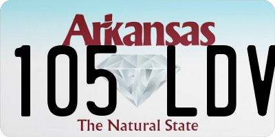 AR license plate 105LDV