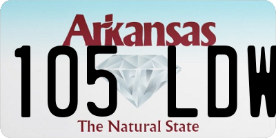 AR license plate 105LDW