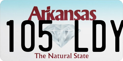 AR license plate 105LDY