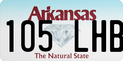 AR license plate 105LHB