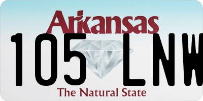 AR license plate 105LNW