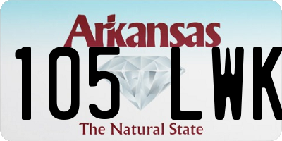 AR license plate 105LWK