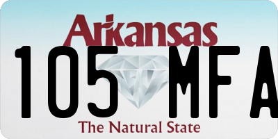 AR license plate 105MFA
