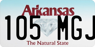 AR license plate 105MGJ