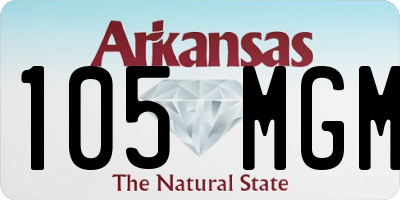 AR license plate 105MGM
